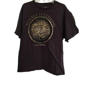 Game Of Thrones Black Short Sleeve‎ T-Shirt Unisex Size Large
